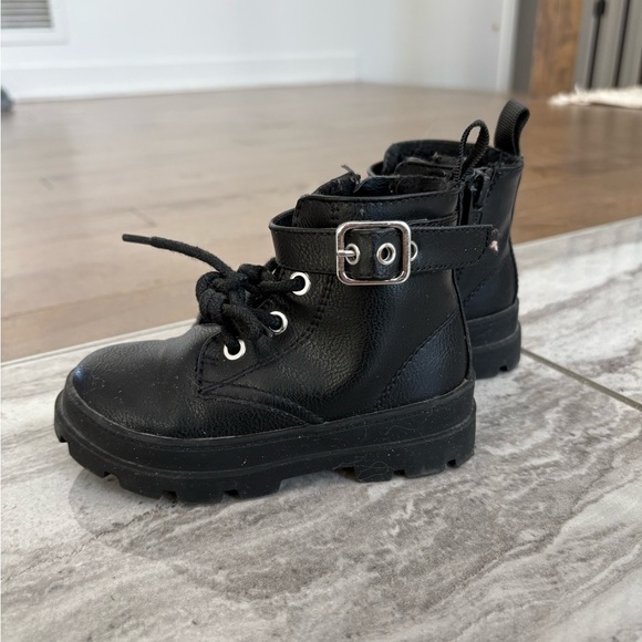 H&M Kids Black Boots with Silver Accents - Picture 2 of 6